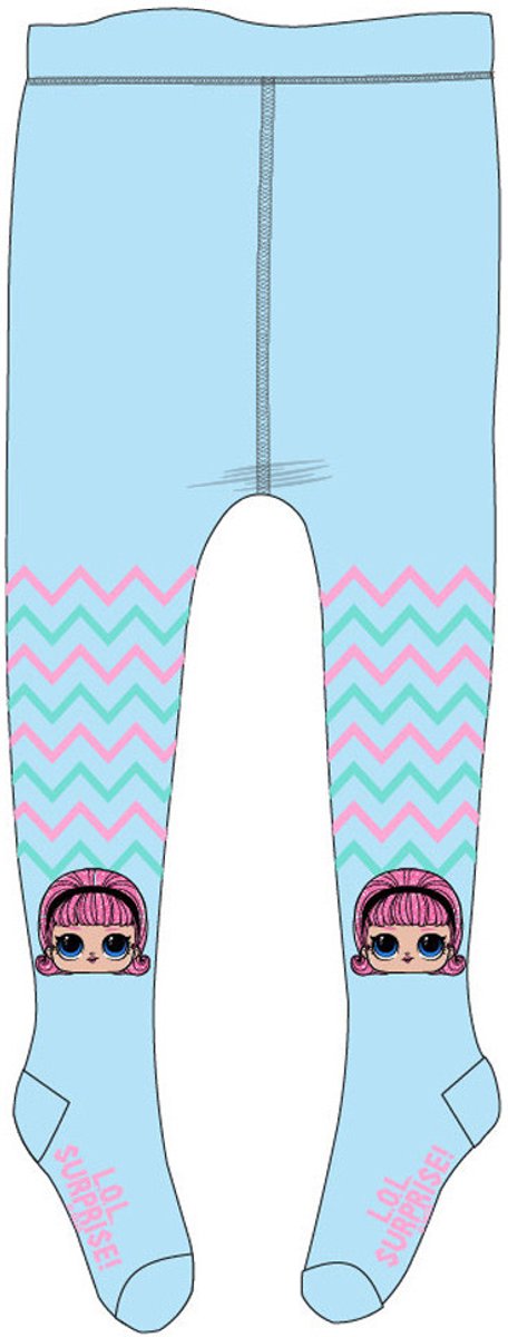 LOL Surprise Style Lichtblauwe kinder panty's 7 - 8 jaar / 122 - 128 cm (5995228146058)