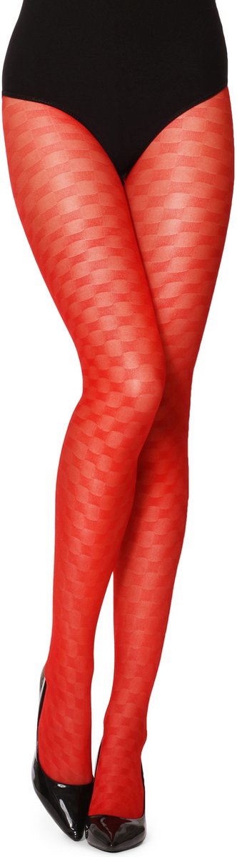 Merry Style Dames Panty - 40 DEN - Halsterloos - Polyamide - MS-GI-1102 - Rood - L (4061692474728)