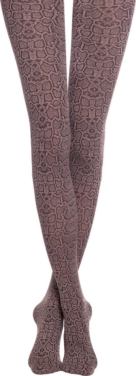 Panty dieren patroon, 50-Denier, PYTHON, donkerbruin, Medium (3) (7446480030091)