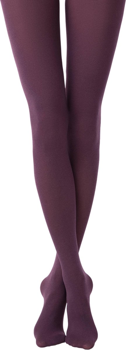 Panty's 3D-effect (gemêleerd), donkerpaars, maat Smal (2). (7445926069039)