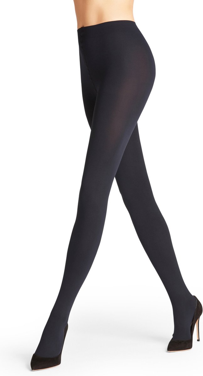 FALKE Pure Matt eenkleurig materiaal ondoorzichtig 100 DEN panty dames blauw - maat L (4031309453392)