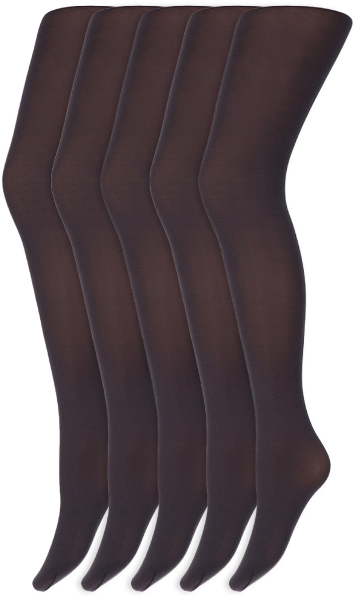 Gekleurde panty's | Micro | 60 Denier | Merk: Marianne | Maat: S t/m XXL | Kleur: Antraciet | 5 Paar (6153843440404)