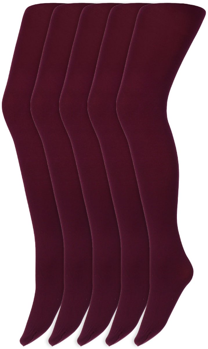 Gekleurde panty's | Micro | 60 Denier | Merk: Marianne | Maat: S t/m XXL | Kleur: Donker Cyclaam | 5 Paar (6153607659691)
