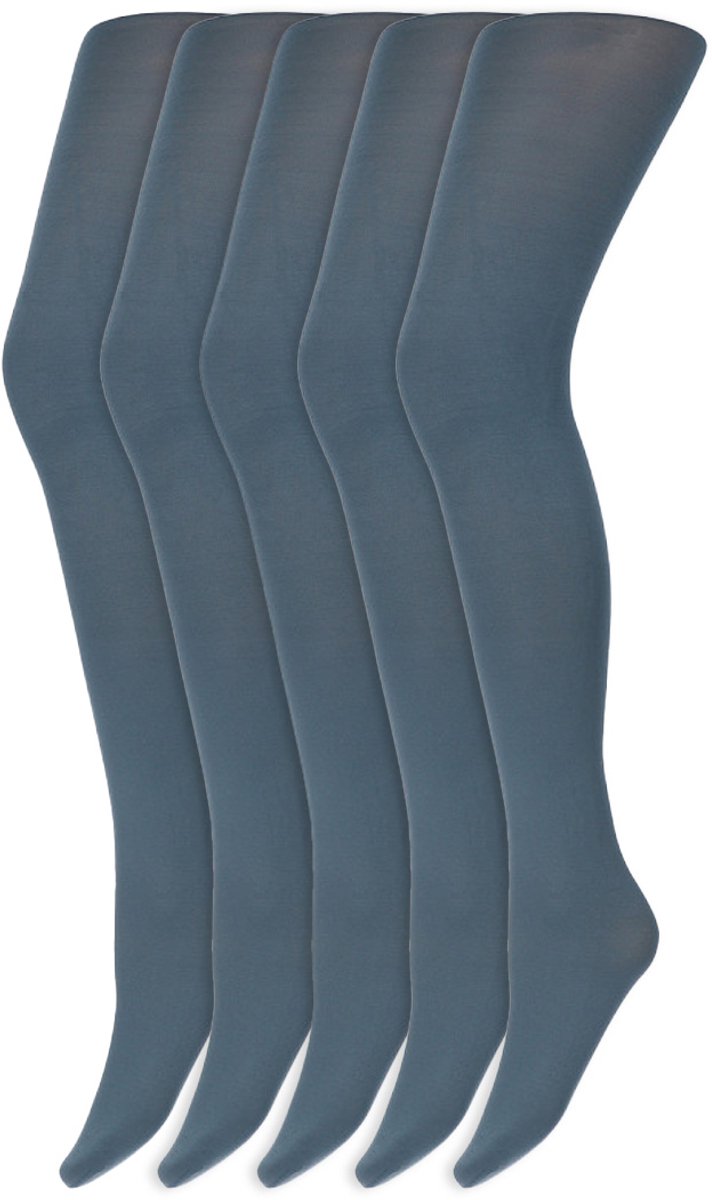 Gekleurde panty's | Micro | 60 Denier | Merk: Marianne | Maat: S t/m XXL | Kleur: Opaal blauw | 5 Paar (6153607988913)