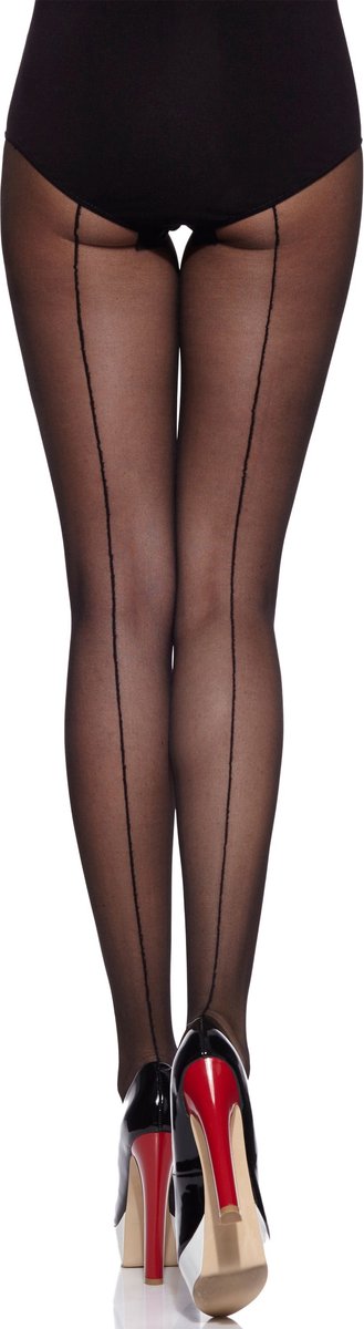 Merry Style Dames Panty - 20 DEN - Halsterloos - Polyamide - MS-GB-Linette-116 - Zwart - L (4055191451205)