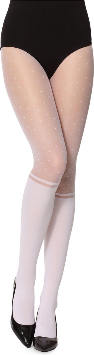 Merry Style Dames Panty - 20 DEN - Halsterloos - Polyamide - MS-GI-1103 - Wit - S (4061692549150)