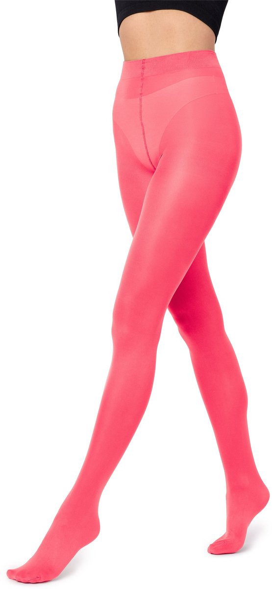 Merry Style Dames Panty - 40 DEN - Medium gloss - Polyamide - SS-Hiver-40 - Neonkoraal - XS-S (4055191271773)