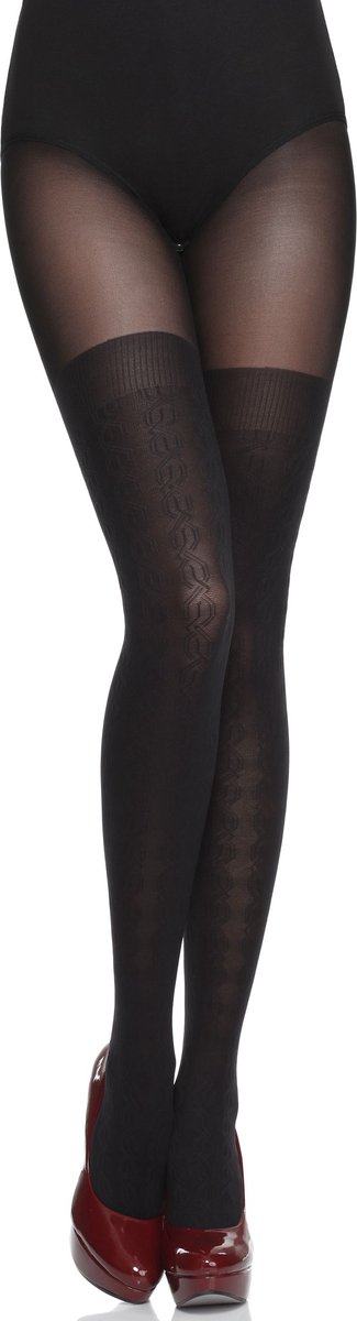 Merry Style Dames Panty - 60 DEN - Halsterloos - Polyamide - MS-GB-332 - Zwart - M (4055191454602)