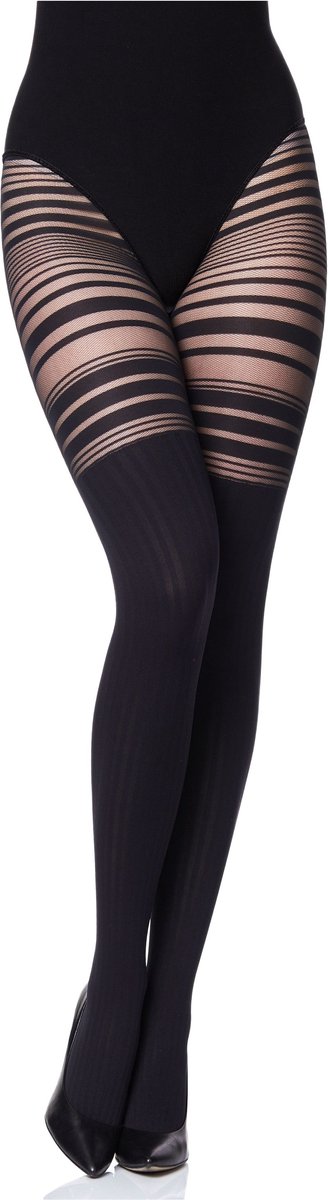 Merry Style Dames Panty - 60 DEN - Polyamide - Microvezel - MS-GB-252 - Zwart - L (4055191453971)