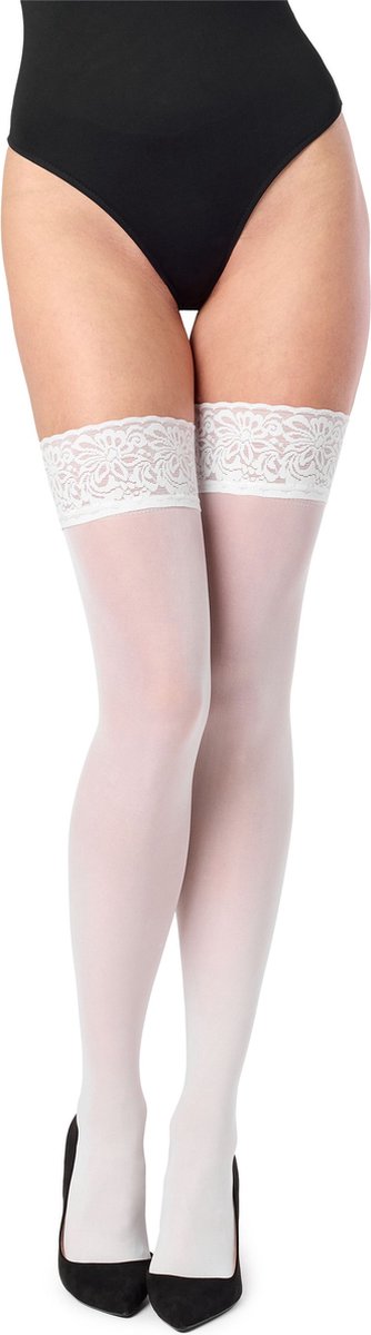Merry Style MS-SS-J01 Dames Panty - 40 DEN -halsterloos - Polyamide - Wit - M-L (4055191442784)