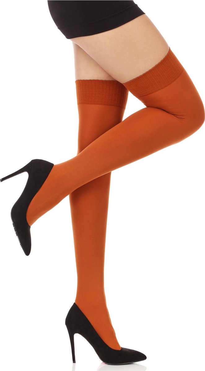 Merry Style MS-SS-T8002 Dames Panty - 40 DEN- Overkniekousen - Polyamide - Ginger - Universeel Formaat (4061692096029)
