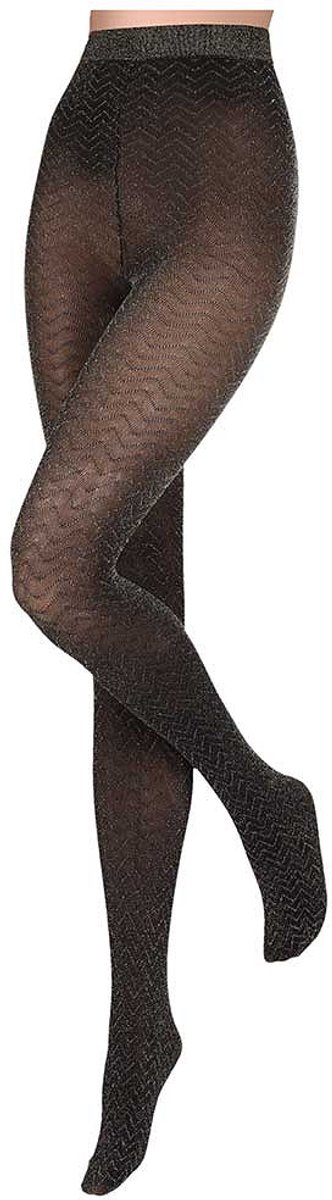 Morethansocks - Dames Panty - Fashion panty dames - 80 denier - Maat S t/m XXL - Lurex dessin - Feestelijke panty - Luxe panty dames (8721247421305)