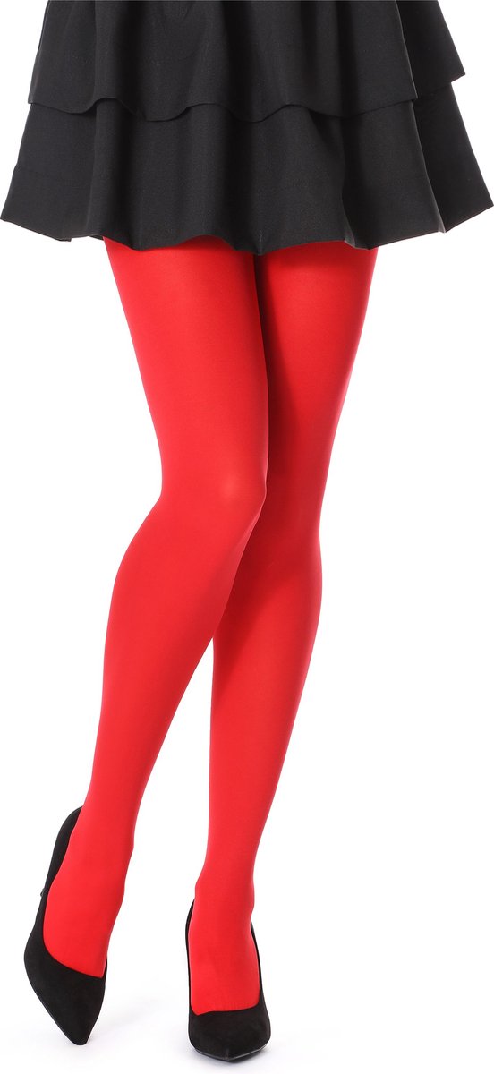 Bellivalini Dames Panty - 100 DEN - Medium gloss - Polyamide - BLV-FI-1003 - Rood - XXL (4061692112965)