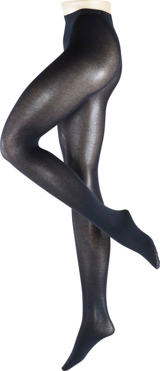 Esprit Cotton eenkleurig katoen panty dames blauw - maat 40-42 (4043873015579)