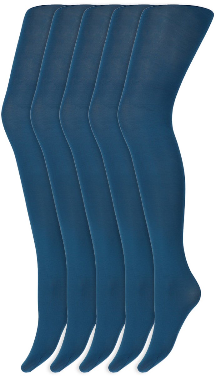 Gekleurde panty's | Micro | 60 Denier | Merk: Marianne | Maat: S t/m XXL | Kleur: Blauw | 5 Paar (6153633292237)