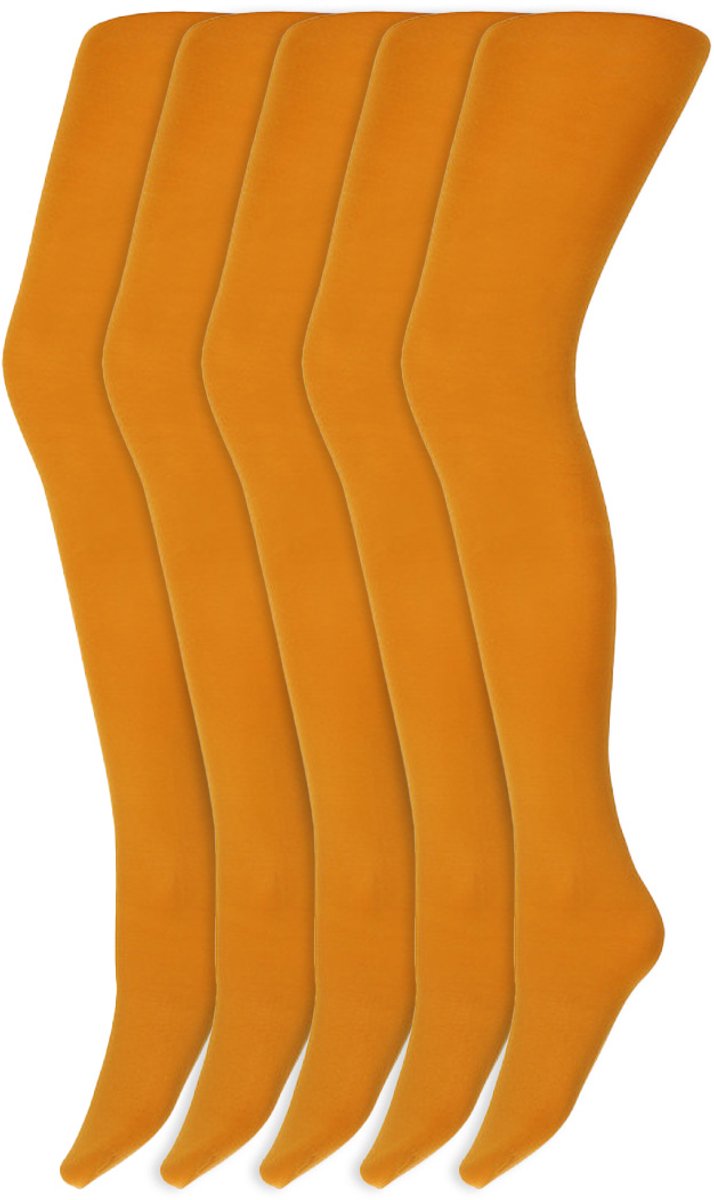 Gekleurde panty's | Micro | 60 Denier | Merk: Marianne | Maat: S t/m XXL | Kleur: Oranje | 5 Paar (6153607795771)