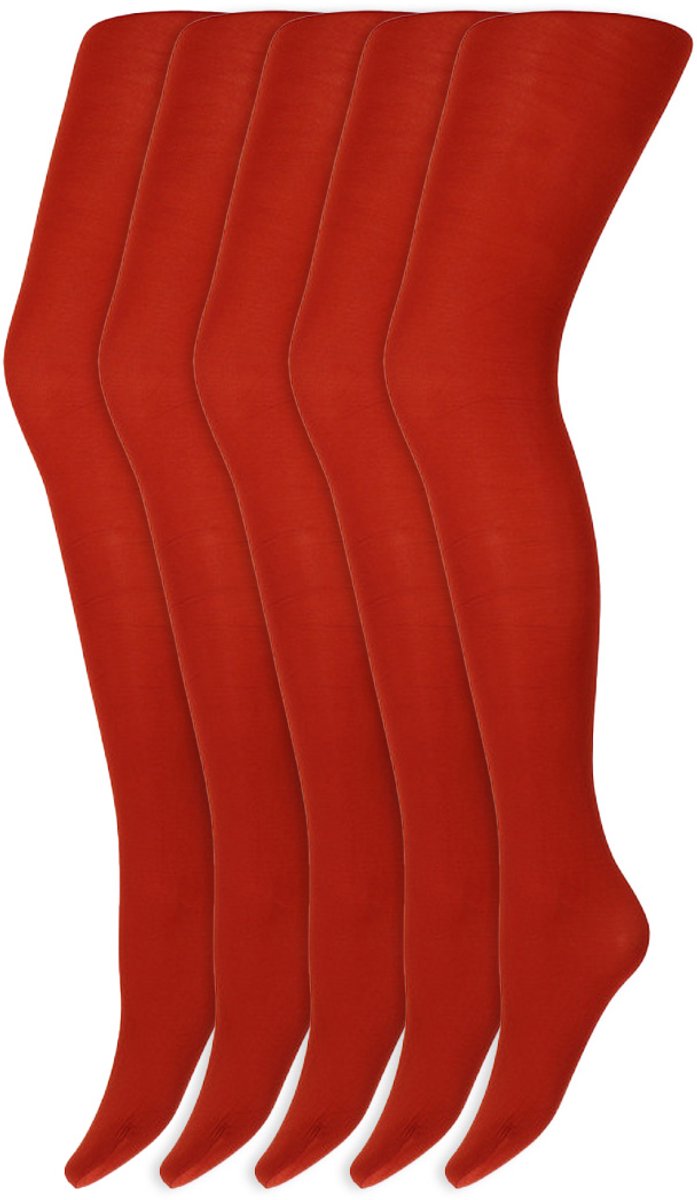 Gekleurde panty's | Micro | 60 Denier | Merk: Marianne | Maat: S t/m XXL | Kleur: Roest | 5 Paar (6153608086090)