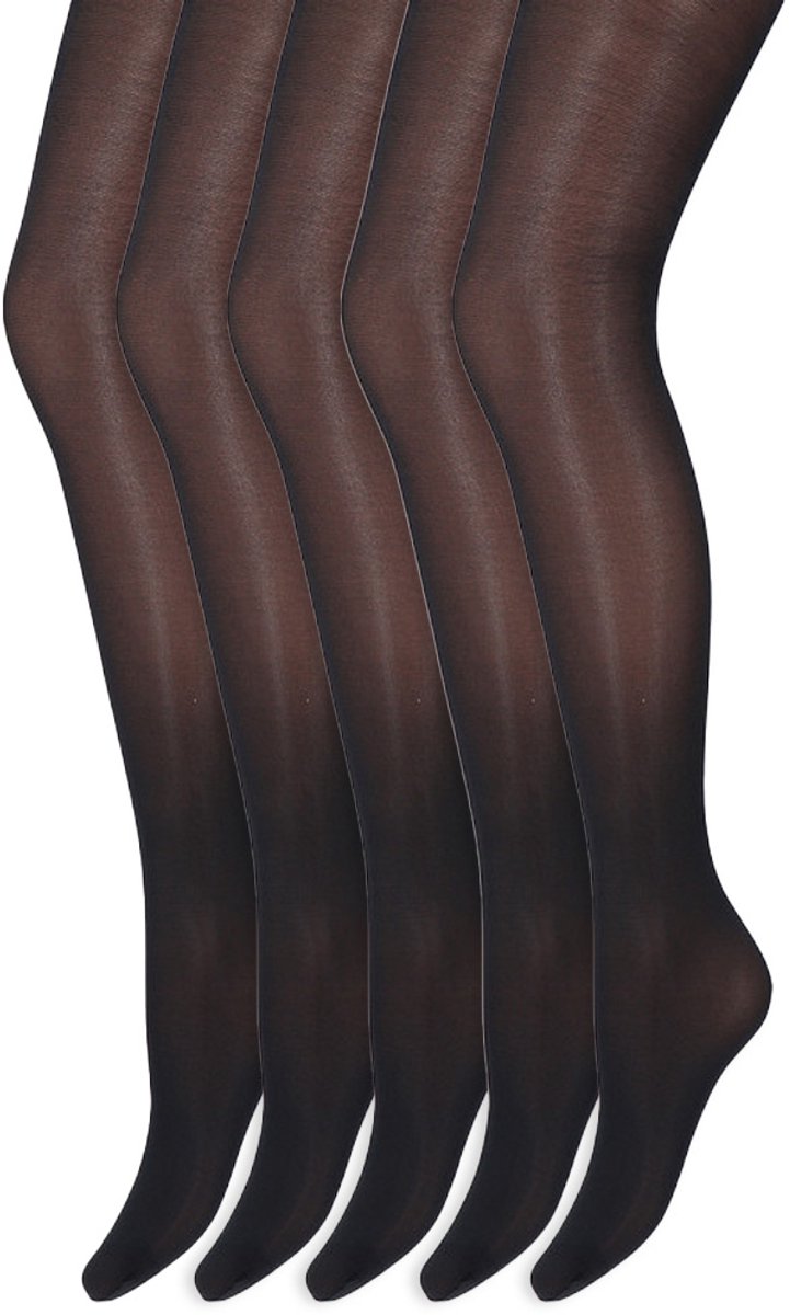Glans panty | 35 Denier | Merk: Marianne | Maat: S t/m XXL | Kleur: Marine blauw | 5 Paar (6153609264268)