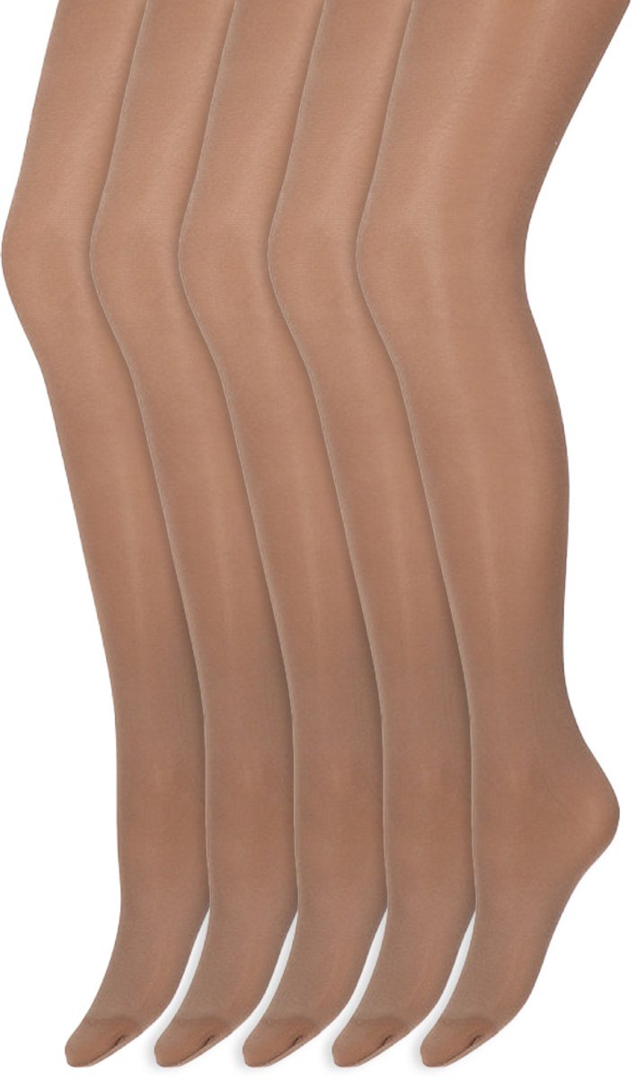 Glans panty | 35 Denier | Merk: Marianne | Maat: S t/m XXL | Kleur: Muscat | 5 Paar (6153632516501)