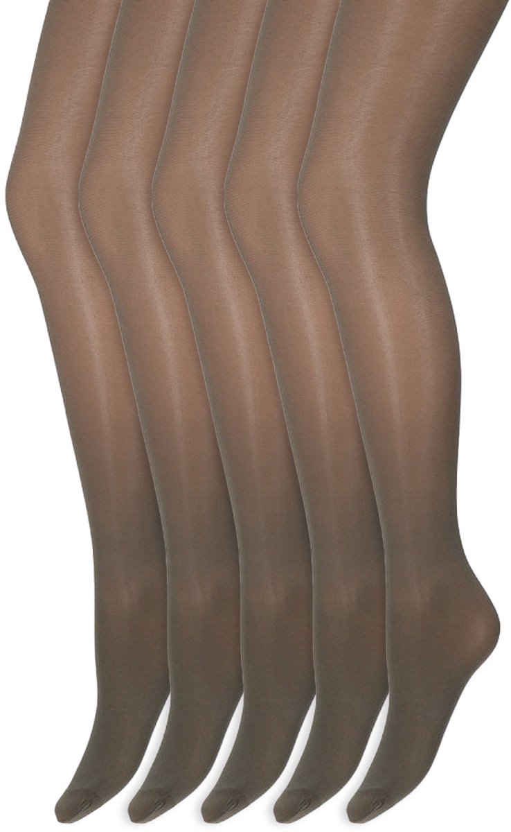 Glans panty | 35 Denier | Merk: Marianne | Maat: S t/m XXL | Kleur: Olijf groen | 5 Paar (6153609133151)