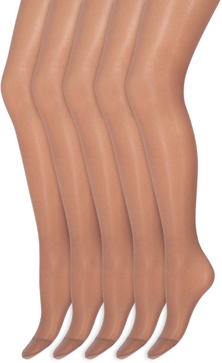Grote maten panty | Niet gevormd | 30 Denier | Merk: Marianne | Maat: XL t/m XXXL | Kleur: Perle | 5 Paar (6153610192123)