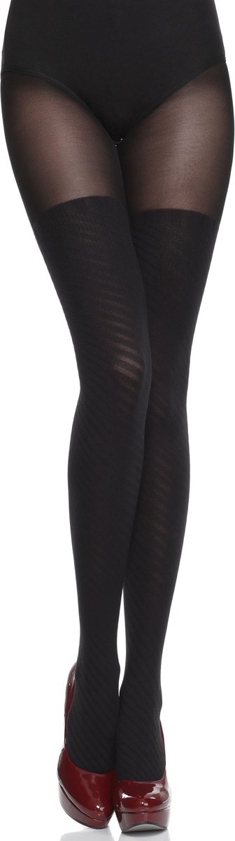 Merry Style Dames Panty - 60 DEN - Halsterloos - Polyamide - MS-GB-355 - Zwart - M (4055191472149)