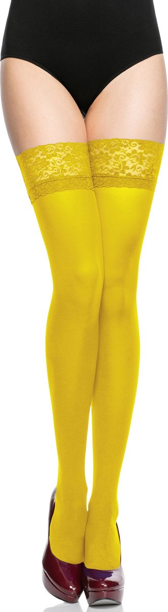 Merry Style MS-SS-J01 Dames Panty - 40 DEN -halsterloos - Polyamide - Geel - XS-S (4055191442814)