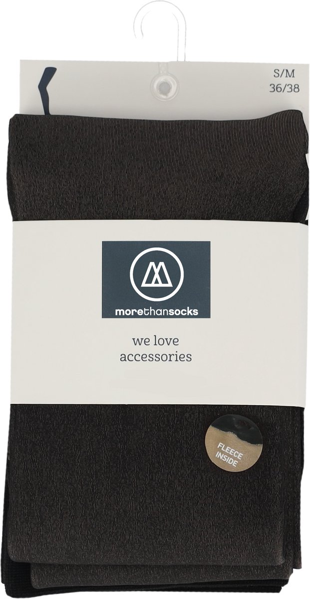 Morethansocks - Fleece gevoerde panty - Dames - Panty dames - Panty fleece - Tik tok panty - Warme panty dames (8721247433483)