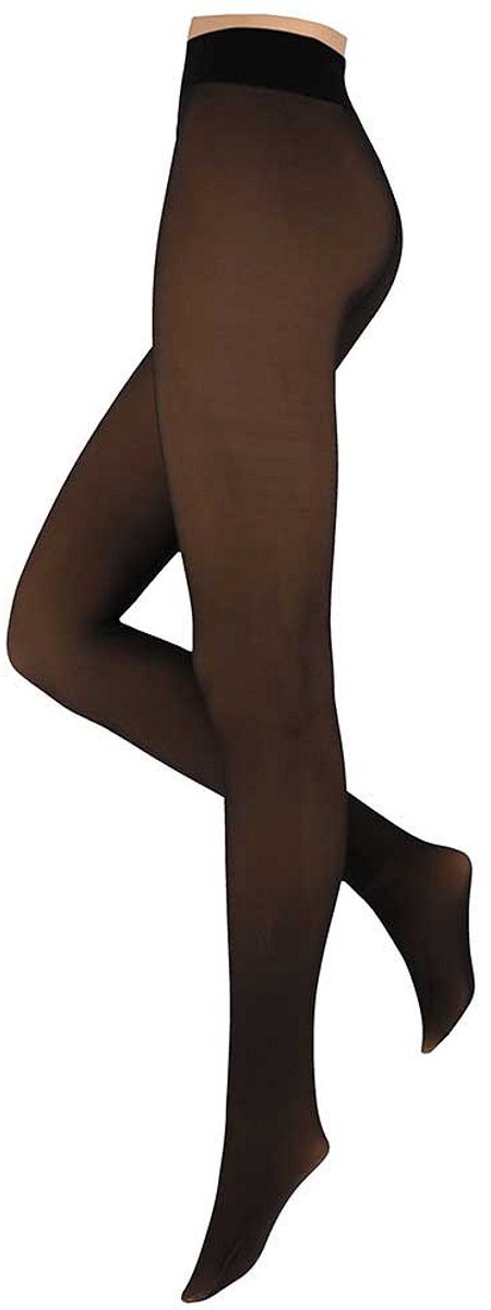 Morethansocks - Fleece gevoerde panty dames - 2-Pack - Maat S t/m XXL - winter fleece panty - fleece panty - warme panty - thermo panty (8721247431526)