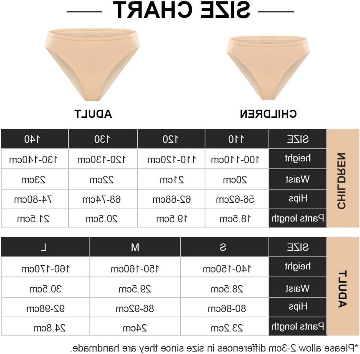 Allecto - Balletdansslips Panty-Dansondergoed - Professioneel dansondergoed - Beige - Geschikt voor kinderen en volwassenen - 3 stuks (6154345559502)