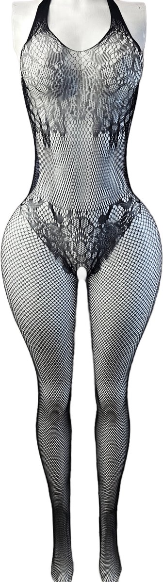BamBella ® - Panty pak -Onesize - body suit - Dames - Onesize - Erotische jumpsuit van kant lingerie zwart (8721017929659)