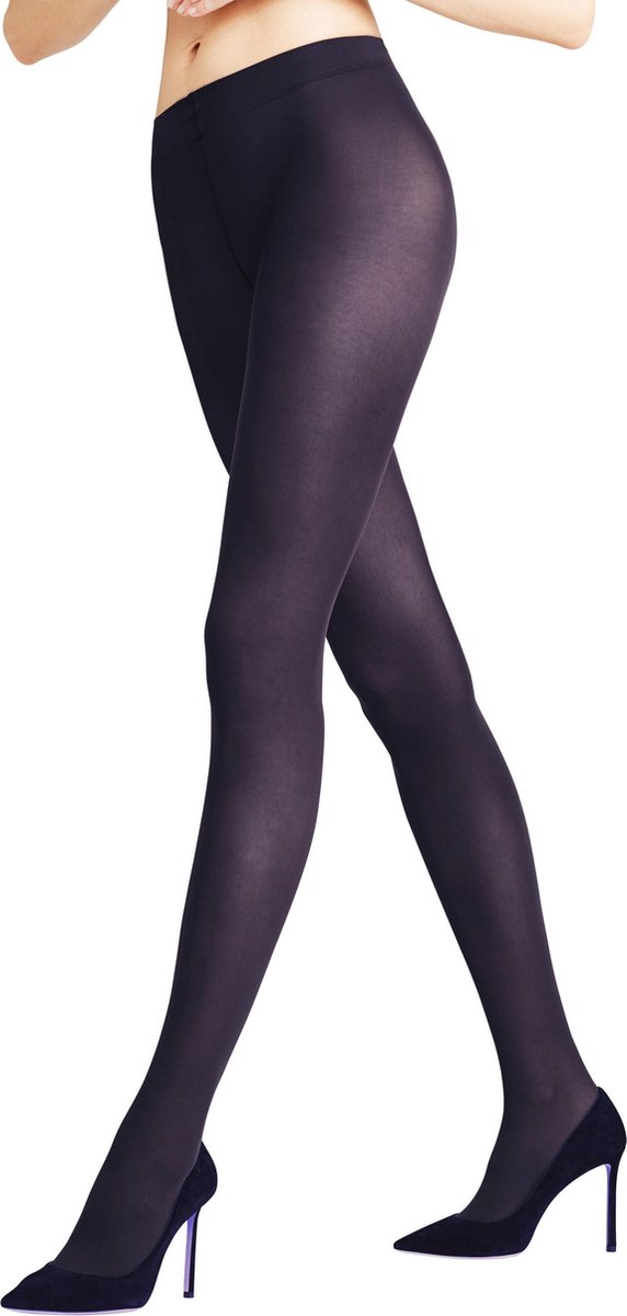 FALKE Matt Deluxe eenkleurig materiaal transparant 30 DEN panty dames blauw - maat S-M (4043874239684)