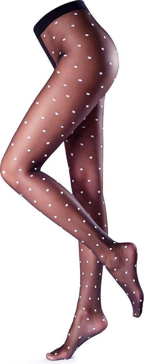 Oroblu - Dames - Fantasie Panty Cloe Polka Dot, 20 denier - Blauw - XL (8300122962524)
