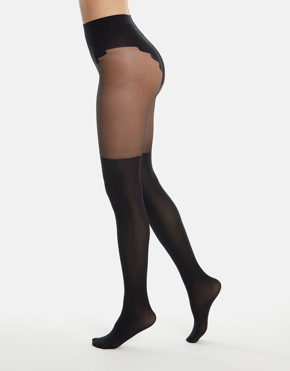 Cette panty ILLUSION 20-60 den - zwart - jarretel illusie - (8054751659316)