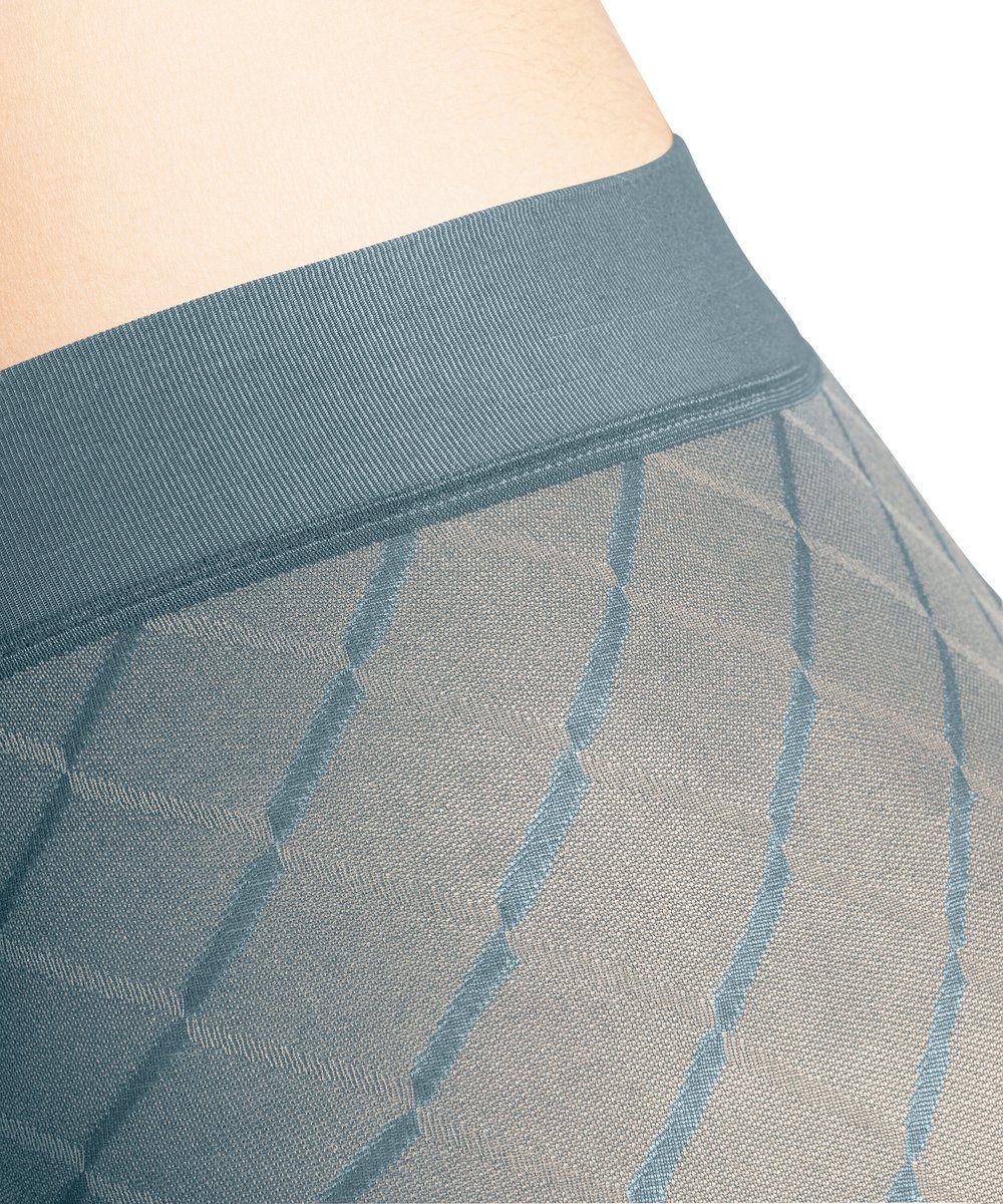 FALKE Intrigue gedessineerd materiaal transparent 30 DEN panty dames blauw - maat M (4043875197280)