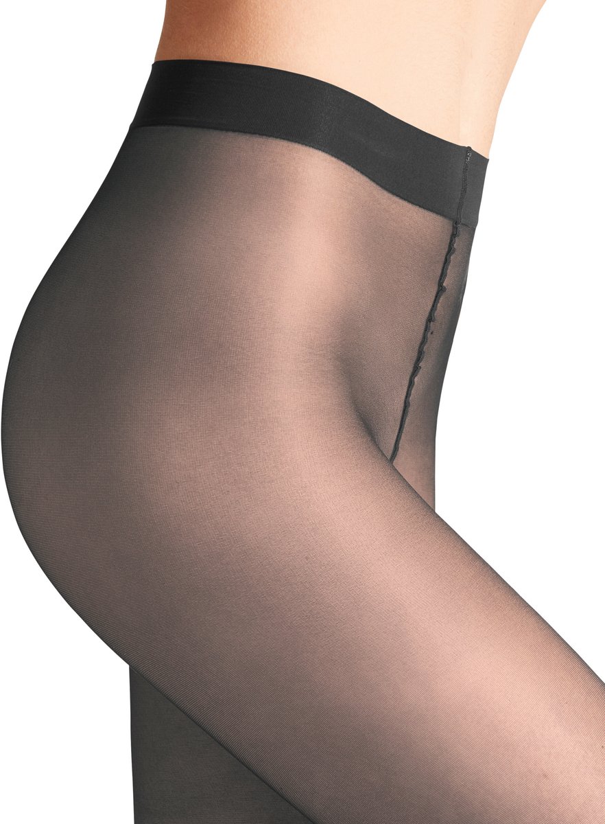 FALKE Seidenglatt eenkleurig materiaal transparant 15 DEN panty dames grijs - maat M (4043875135817)