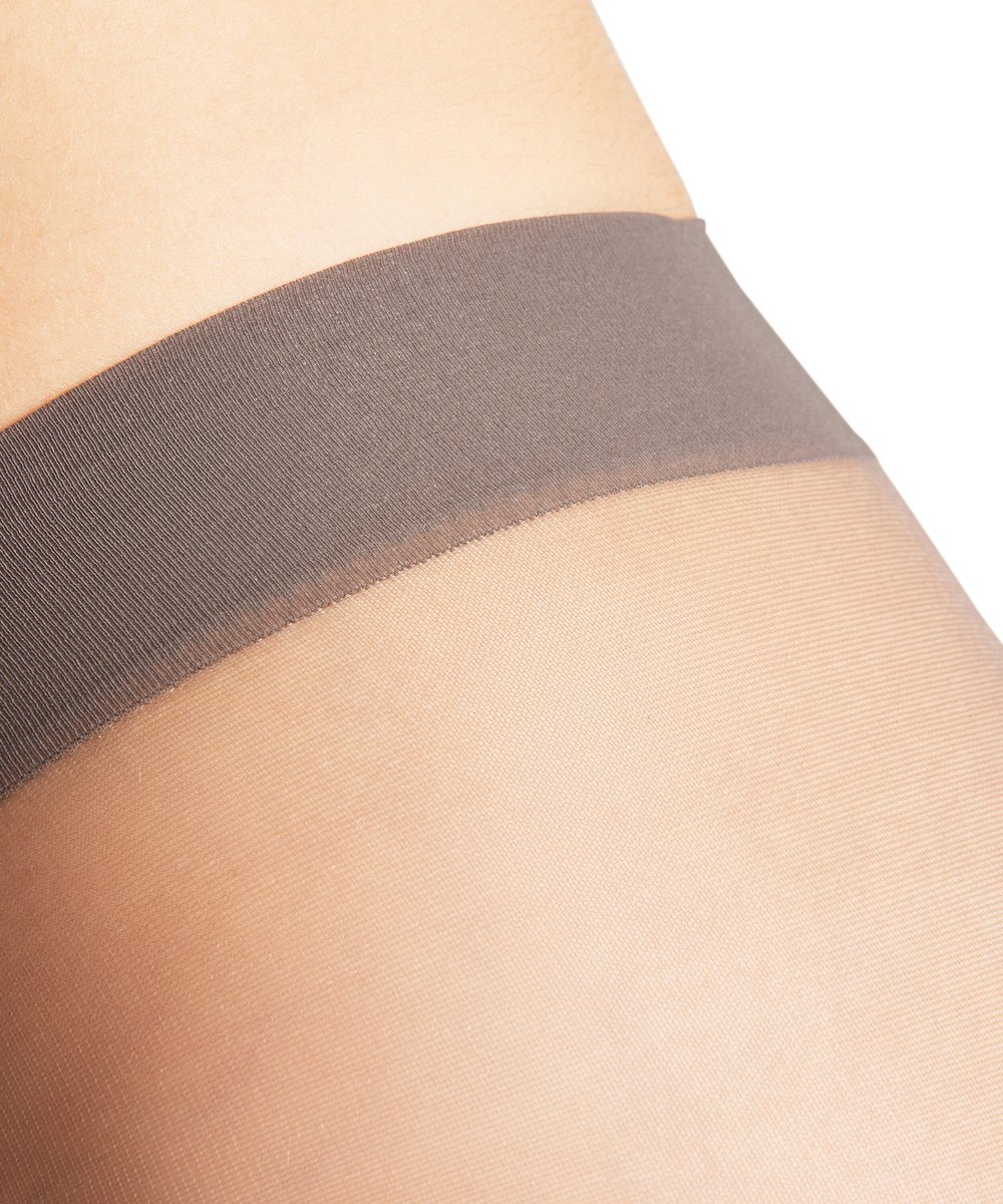 FALKE Seidenglatt eenkleurig materiaal transparant 15 DEN panty dames grijs - maat S (4043875135725)