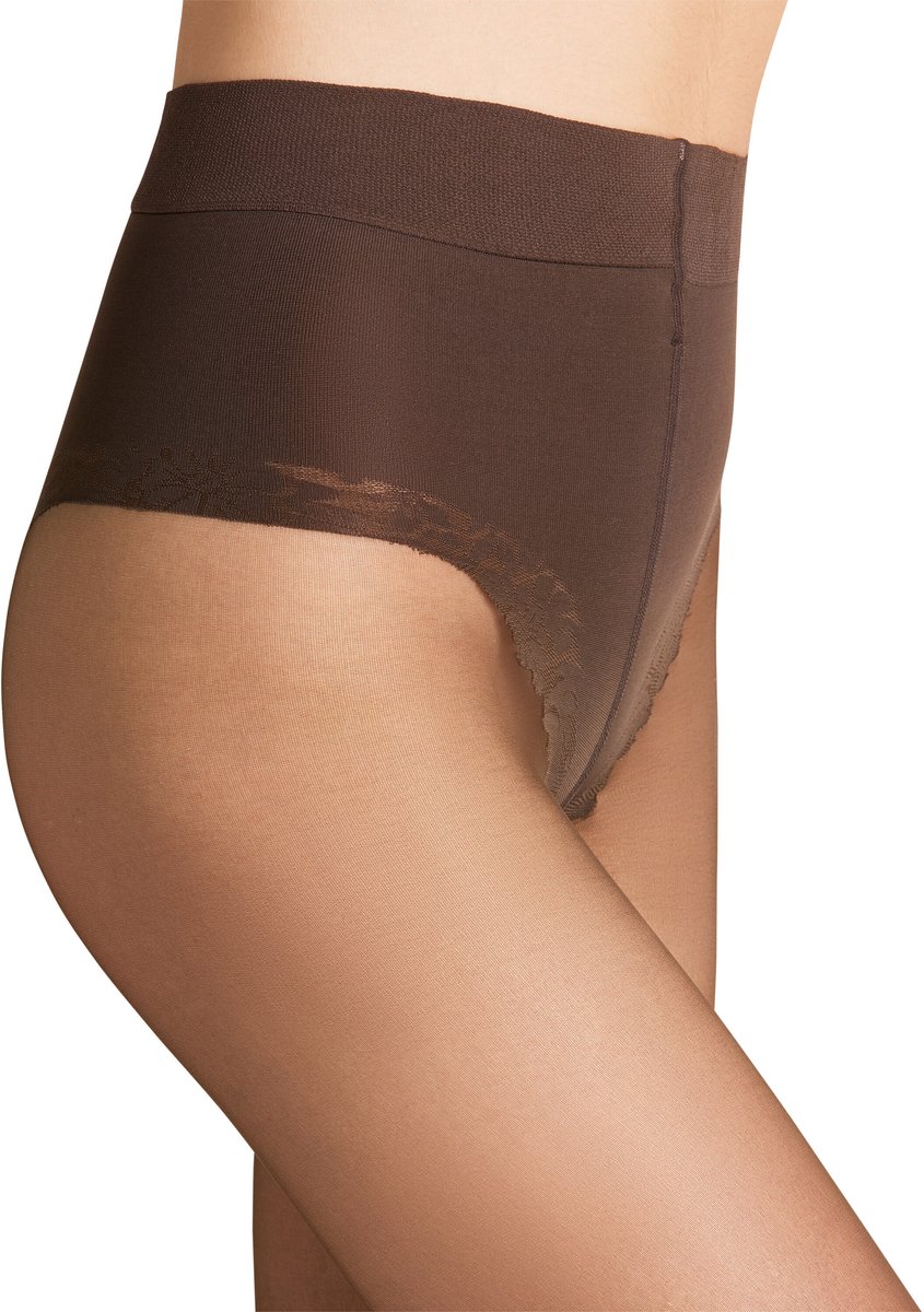 FALKE Shaping Top met vormgevend effect materiaal transparant 20 DEN panty dames bruin - maat L (4043875251289)