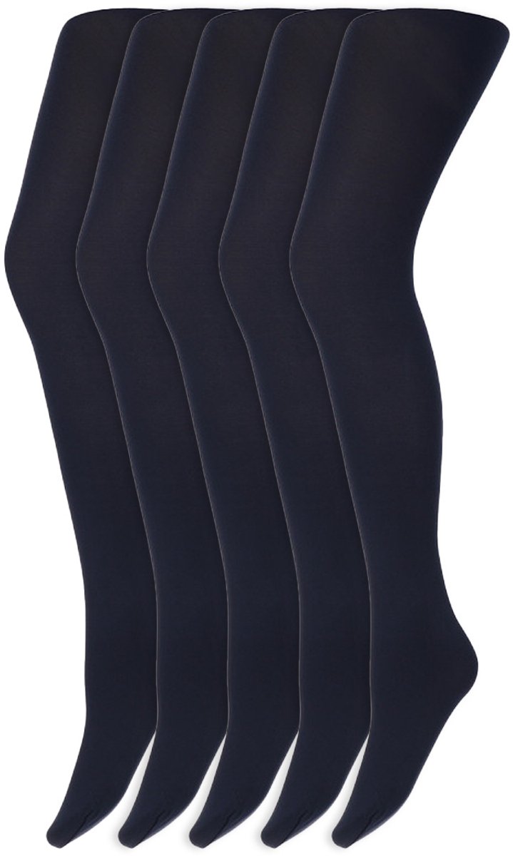 Gekleurde panty's | Micro | 60 Denier | Merk: Marianne | Maat: S t/m XXL | Kleur: Marine blauw | 5 Paar (6153635010075)