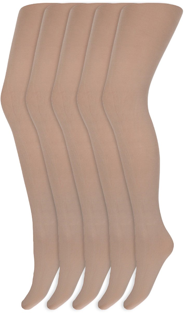 Gekleurde panty's | Micro | 60 Denier | Merk: Marianne | Maat: S t/m XXL | Kleur: Stone | 5 Paar (6153631551510)