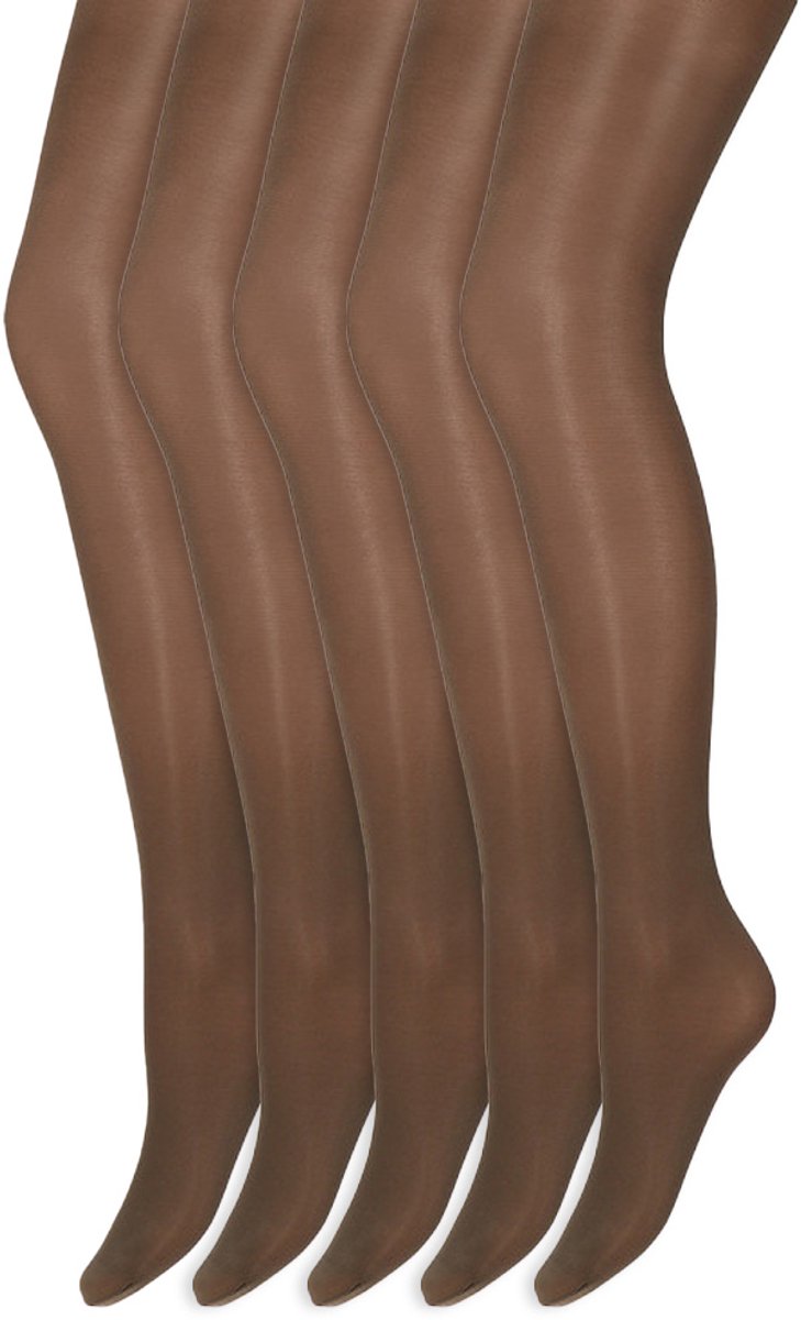 Glans panty | 35 Denier | Merk: Marianne | Maat: S t/m XXL | Kleur: Bosco | 5 Paar (6153628266236)
