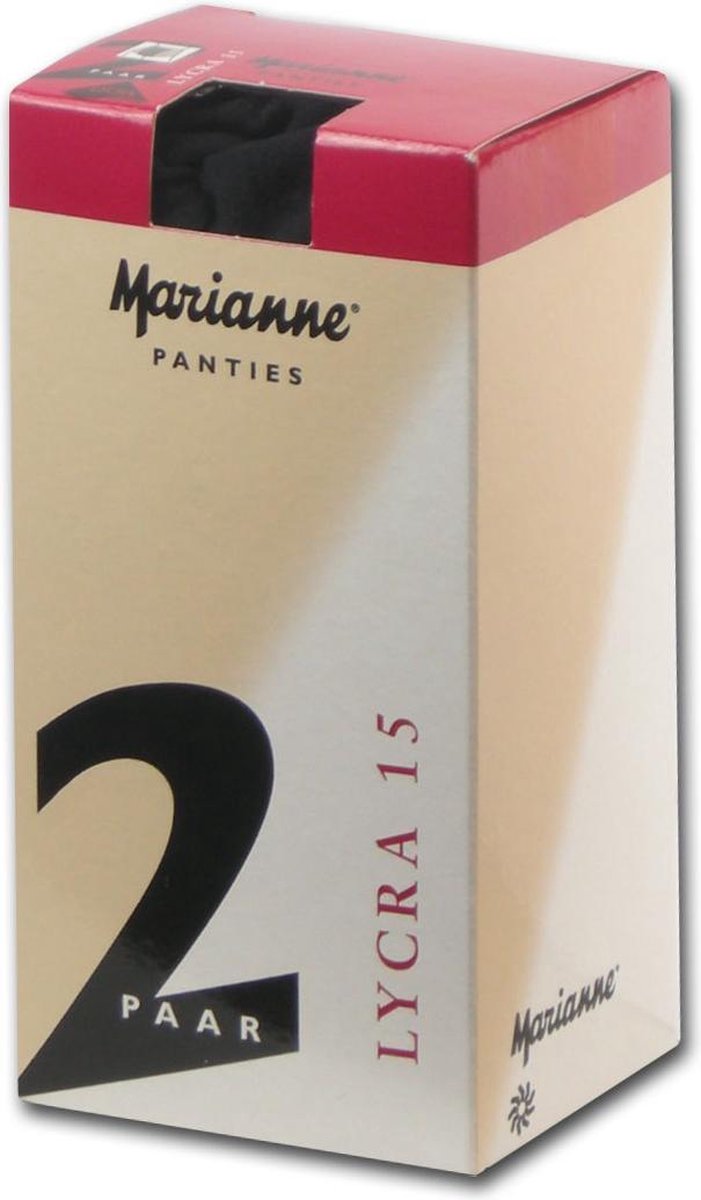Marianne lycra 15 den panty 2 pack - zwart - maat S/M (8713781015263)