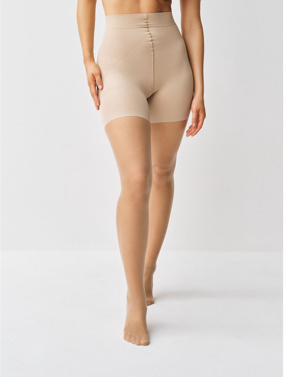 Matte vormende panty van 10 denier van buik tot dijbenen (5063797660708)