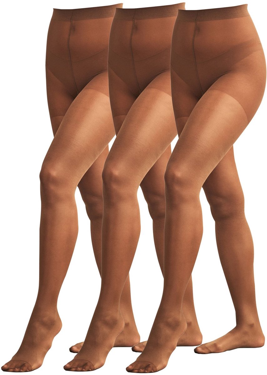 Set van 3 doorzichtige 20-denier panty's met glans (5063599049305)