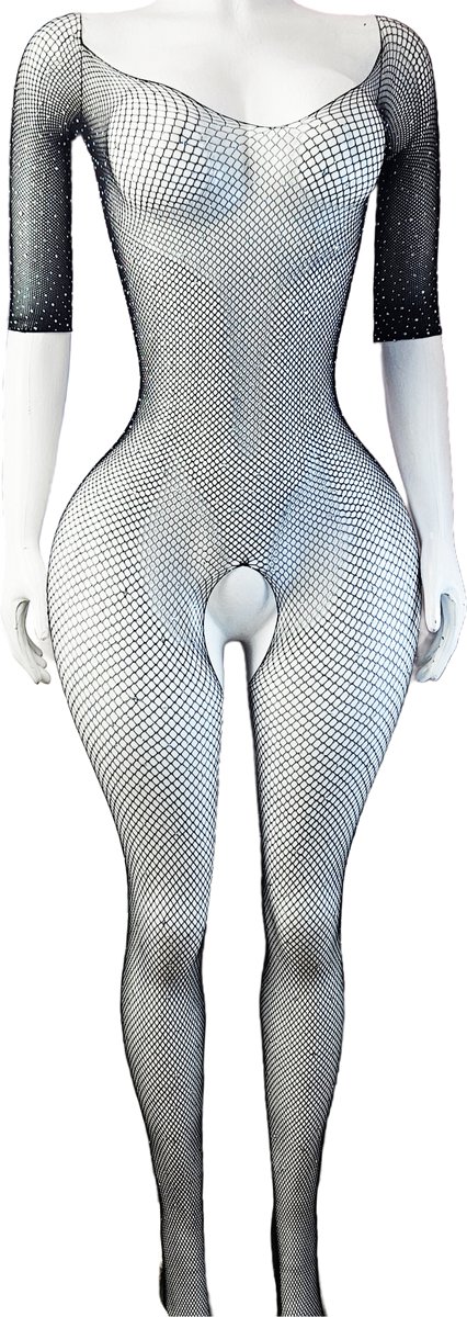 BamBella ® - Panty pak -Onesize - body suit - Dames - Onesize - Erotische jumpsuit van kant lingerie zwart (8721017929864)