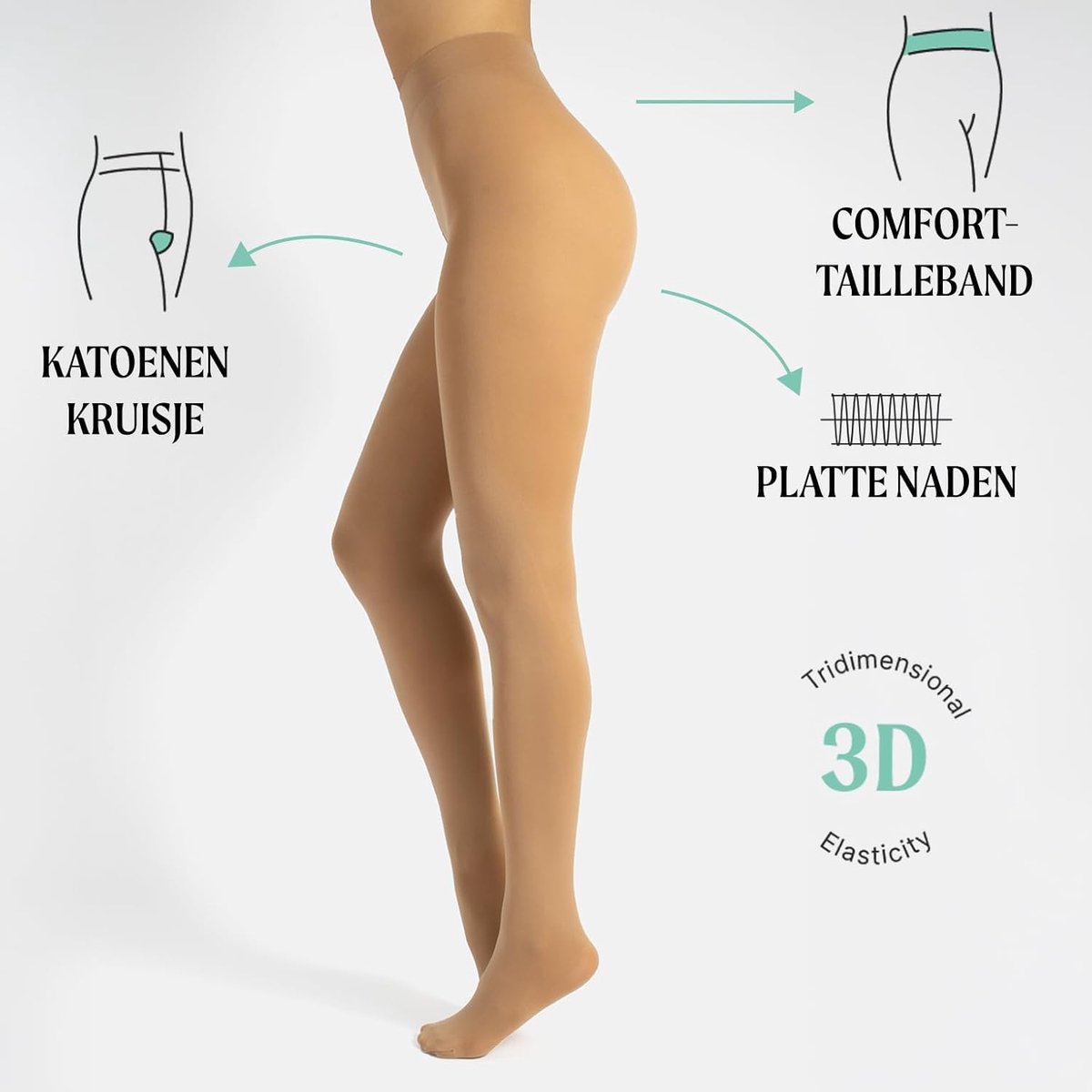 Comfortabele gekleurde ondoorzichtige microvezel panty's | S, M, L, XL, XXL, 3XL, 4XL | 80 DEN | Made in Italy (2261763330201)