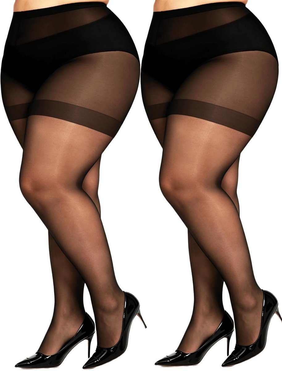 Dailygoods- Panty 20D - Curvy Dames - Plus Maten XL-8XL - Elastisch - Comfortabel - 4-richtings Stretch - Strumpfhose (2104550503344)