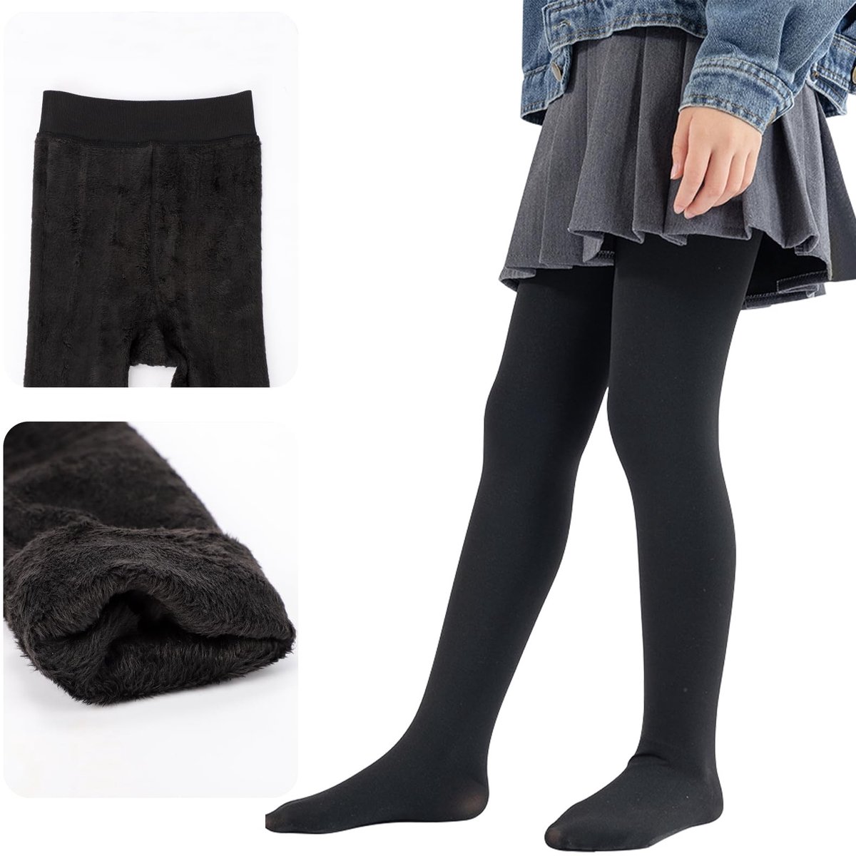 Dailygoods- Panty's Fleece Gevoerd - Warme Winterpanty - Thermische Panty - Ondoorzichtig - Stretch - Maat Assortiment 90-160 cm - Thermoleggings (2294751103631)