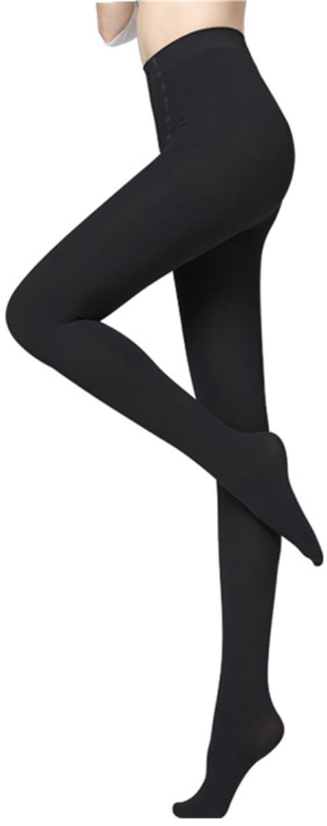 Dailygoods- Thermische Panty - Ondoorzichtig - Hoge Tailleband - Zwart - Elegante Look - Warm Thermisch Effect - Elastisch Materiaal - Damespanty (2672821373243)