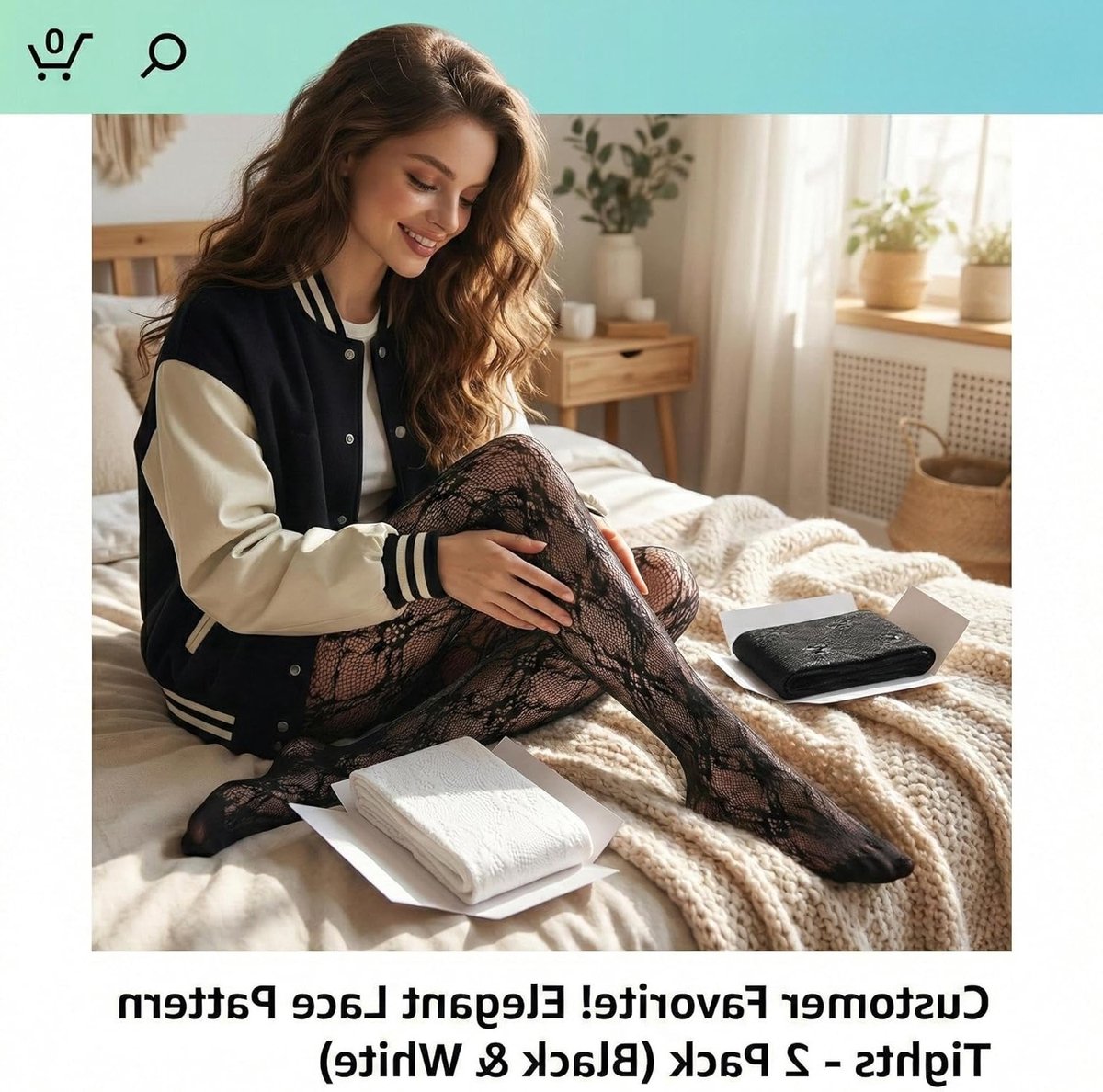 Elegante Kanten en Bloemmotief Panty - Wit en Zwart Gehaakte Tights met Mesh Structuur - Ideaal voor Ballet, Cosplay, Feest of Dagelijks Gebruik - Elastisch en Comfortabel (3130927155112)